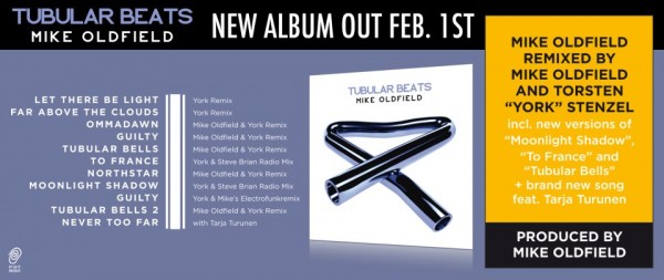 MIKE OLDFIELD release new studio album "Tubular Beats" on FEBRAURY 1ST